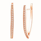 1.00 CT Dangling Pave Teardrop Earrings in 14K Rose Gold Plating-Accessories Earrings-NXTLVLNYC