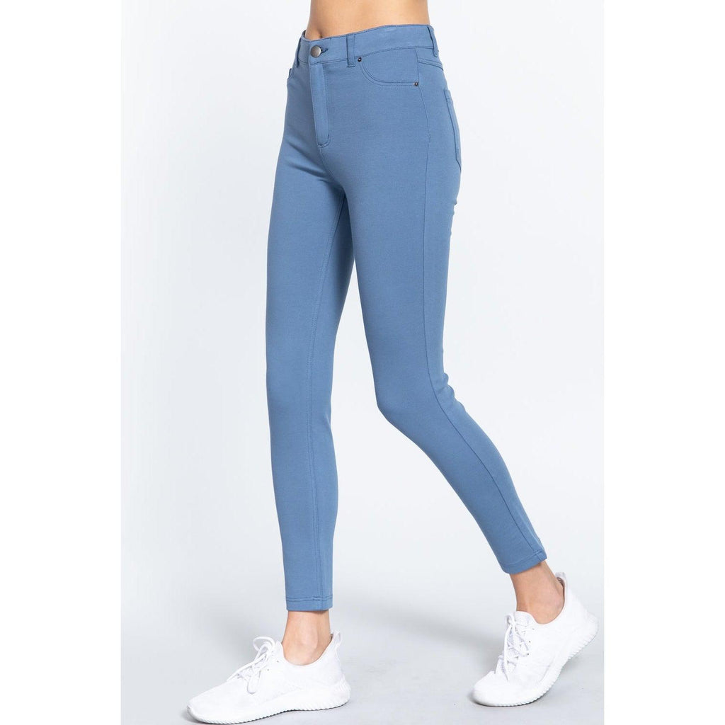 5-pockets Shape Skinny Ponte Mid-rise Pants-NXTLVLNYC