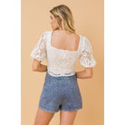 A Cropped Lace Top-Shirts & Tops-NXTLVLNYC