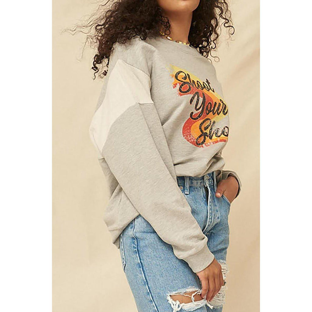 A French Terry Knit Graphic Sweatshirt-NXTLVLNYC