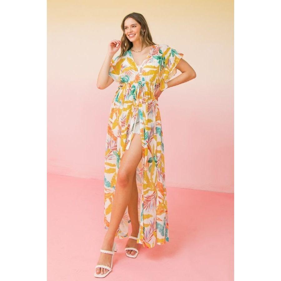 A Printed Woven Maxi Cover Up-Dresses-NXTLVLNYC