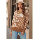 A Zebra Print Pullover Sweater-Clothing Sweaters-NXTLVLNYC