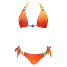 Amber Luxury Top & Tie Side Bottom - Orange-Sports & Entertainment - Swimming - Bikinis Set-NXTLVLNYC