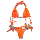 Amber Luxury Top & Tie Side Bottom - Orange-Sports & Entertainment - Swimming - Bikinis Set-NXTLVLNYC