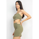 Asymmetrical Cross Back Top & Skirts Set-Dresses-NXTLVLNYC