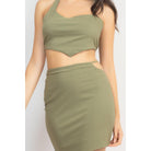 Asymmetrical Cross Back Top & Skirts Set-Dresses-NXTLVLNYC