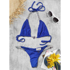 Belle Triangle Top & Skimpy Bottom - Blue-Sports & Entertainment - Swimming - Bikinis Set-NXTLVLNYC