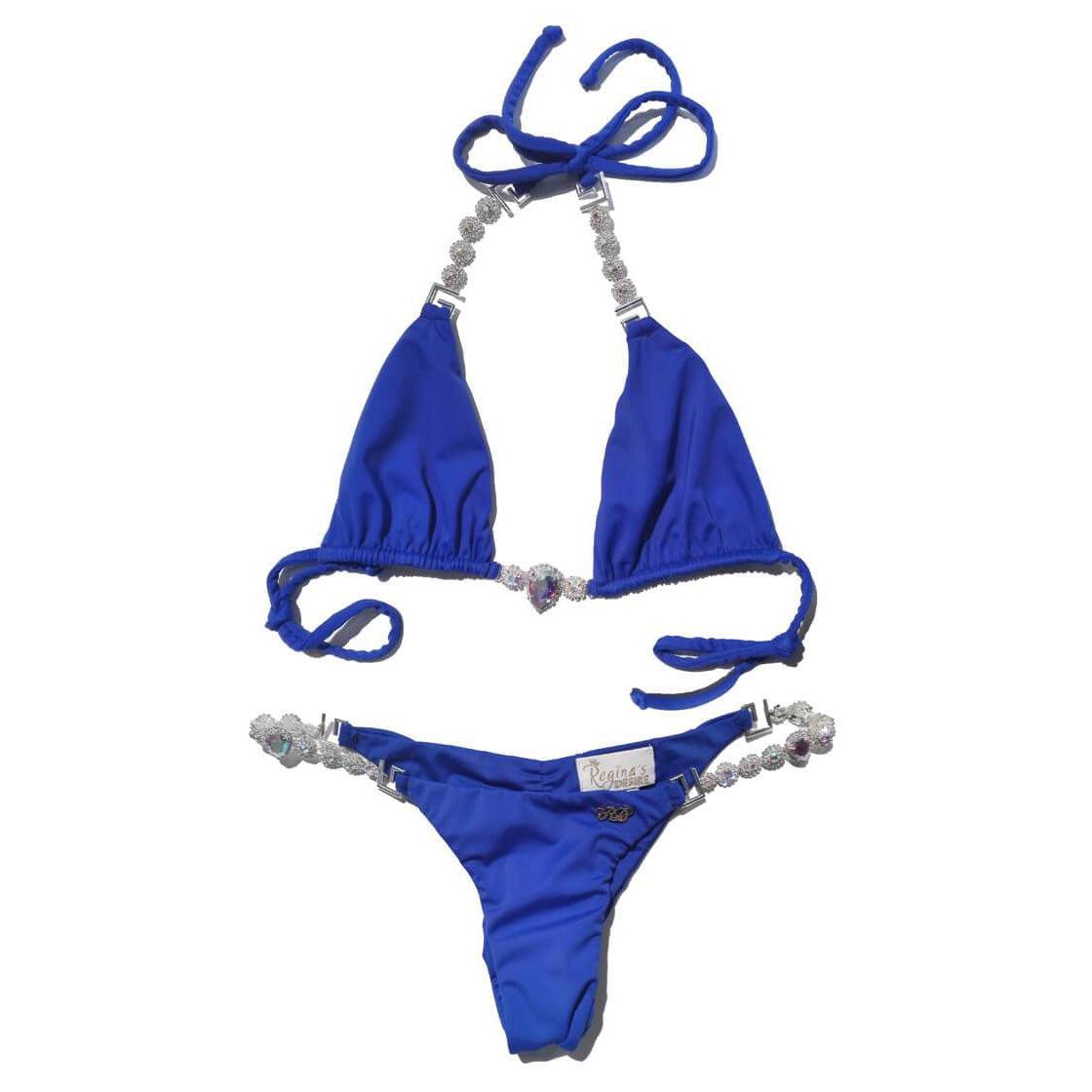 Belle Triangle Top & Skimpy Bottom - Blue-Sports & Entertainment - Swimming - Bikinis Set-NXTLVLNYC