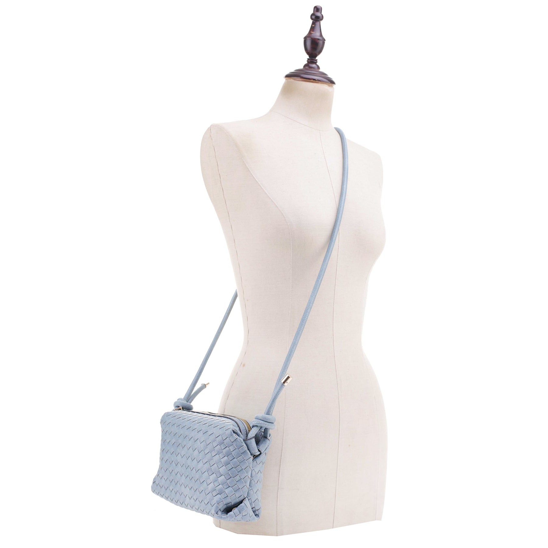 Braid Texture Zipper Crossbody Bag-NXTLVLNYC