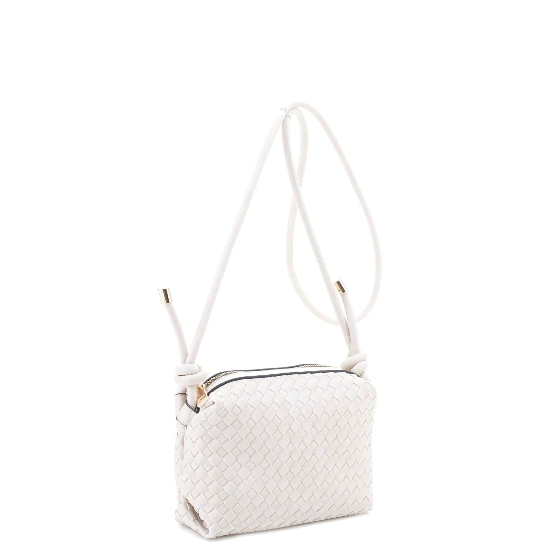 Braid Texture Zipper Crossbody Bag-NXTLVLNYC