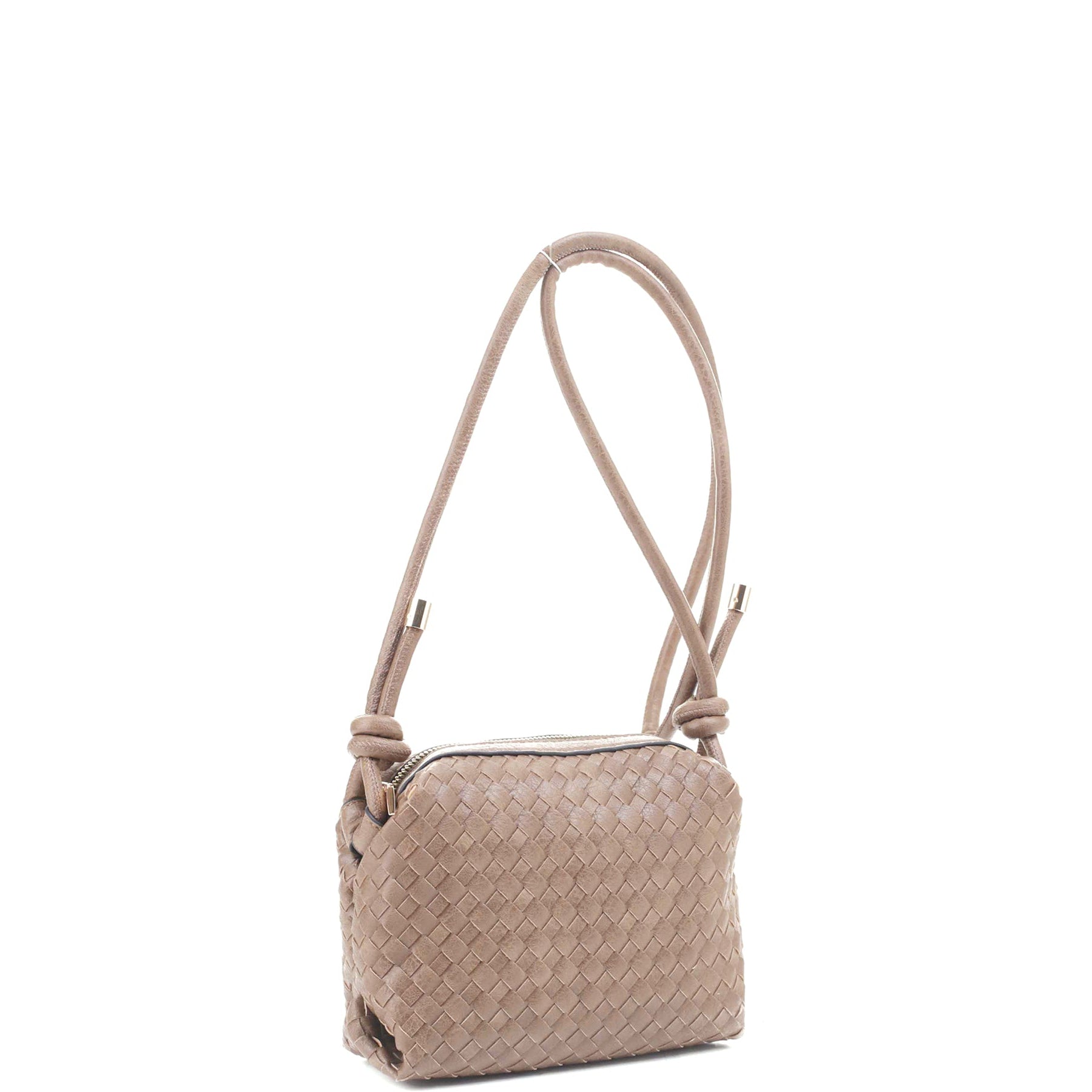 Braid Texture Zipper Crossbody Bag-NXTLVLNYC