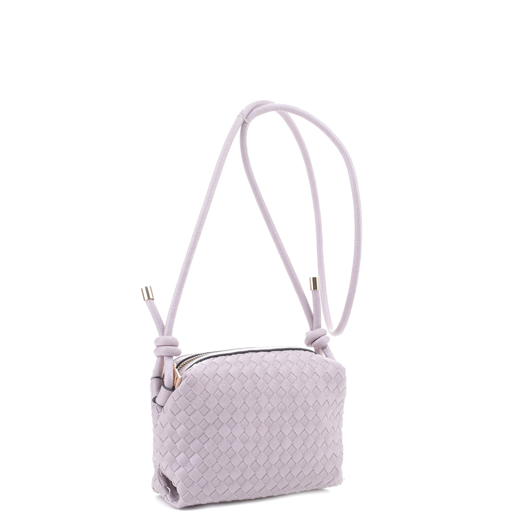 Braid Texture Zipper Crossbody Bag-NXTLVLNYC