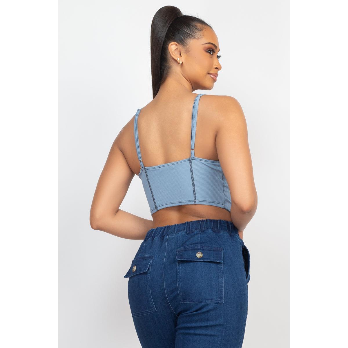 Bustier Sleeveless Ribbed Top-NXTLVLNYC