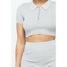 Collar Crop Top + Shorts Set-NXTLVLNYC