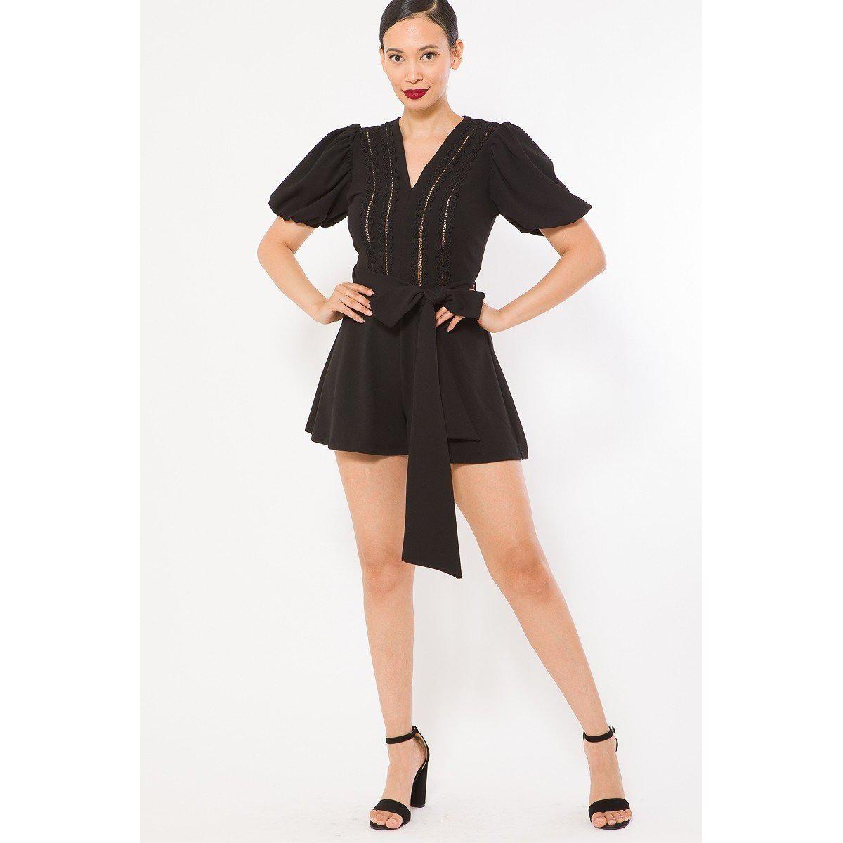 Crochet Detailed Fashion Romper-Jumpsuits & Rompers-NXTLVLNYC