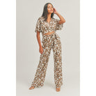 Crop Top Animal Print Set-NXTLVLNYC