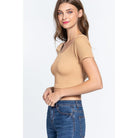 Cross Back Rib Seamless Crop Top-NXTLVLNYC