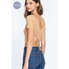 Cross Back Rib Seamless Crop Top-NXTLVLNYC