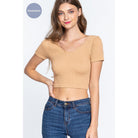 Cross Back Rib Seamless Crop Top-NXTLVLNYC