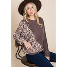 Cute Animal French Terry Brush Contrast Print Pullover With Cuff Detail-NXTLVLNYC