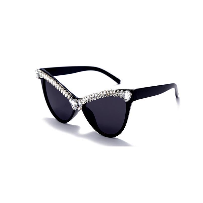 Dazzling Rhinestone Oversized Sunglasses-Women - Accessories - Sunglasses-NXTLVLNYC