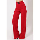 Double Reverse G Buckle Detail Pants-Women's Fashion - Women's Clothing - Bottoms - Pants & Capris-NXTLVLNYC
