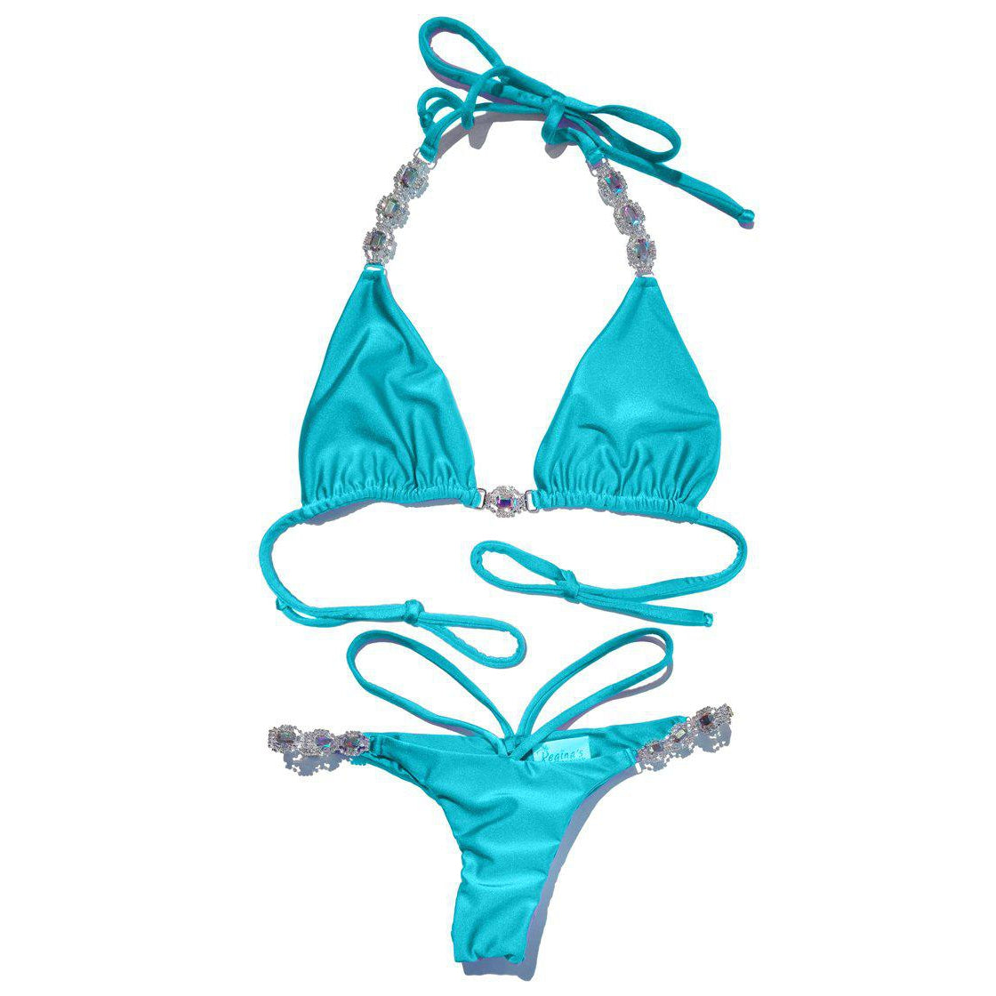 Dubai Triangle Top & Tango Bottom - Turquoise-Sports & Entertainment - Swimming - Bikinis Set-NXTLVLNYC