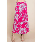 Floral Printed Maxi Skirt With Elastic Waistband-Dresses-NXTLVLNYC
