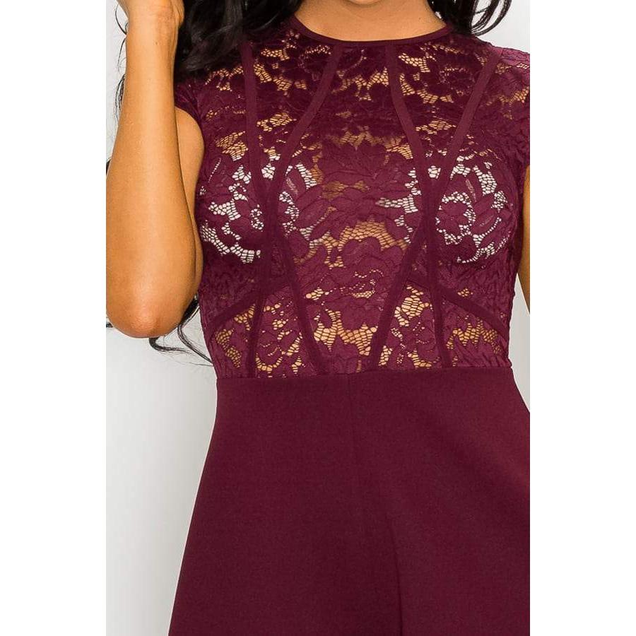 Floral Sheer Lace Combo Romper-Women - Apparel - Dresses - Cocktail-NXTLVLNYC