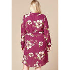 Floral Woven Button-down Collared Shirt Dress-Women - Apparel - Dresses - Casual-NXTLVLNYC