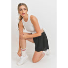 Flounce Shorts Micro Waffle-Shorts-NXTLVLNYC