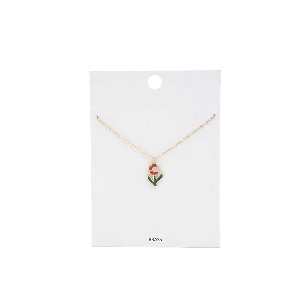 Flower Charm Necklace-Necklace-NXTLVLNYC