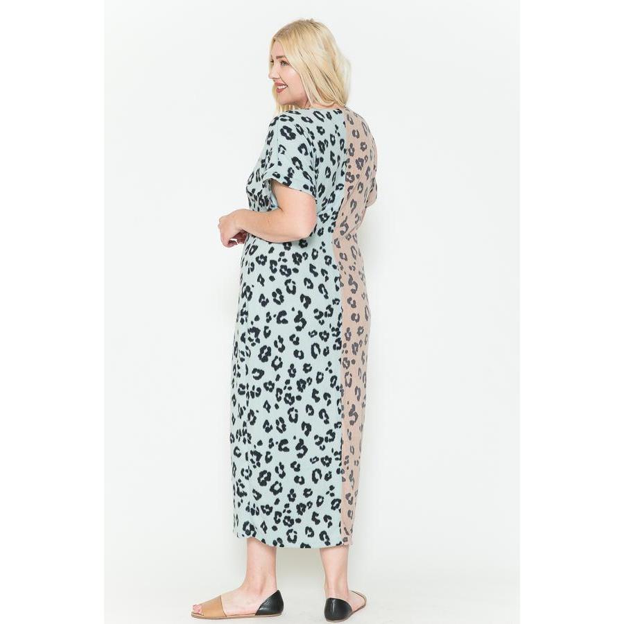 Front Slit Dolman Leopard Print Maxi Dress-NXTLVLNYC