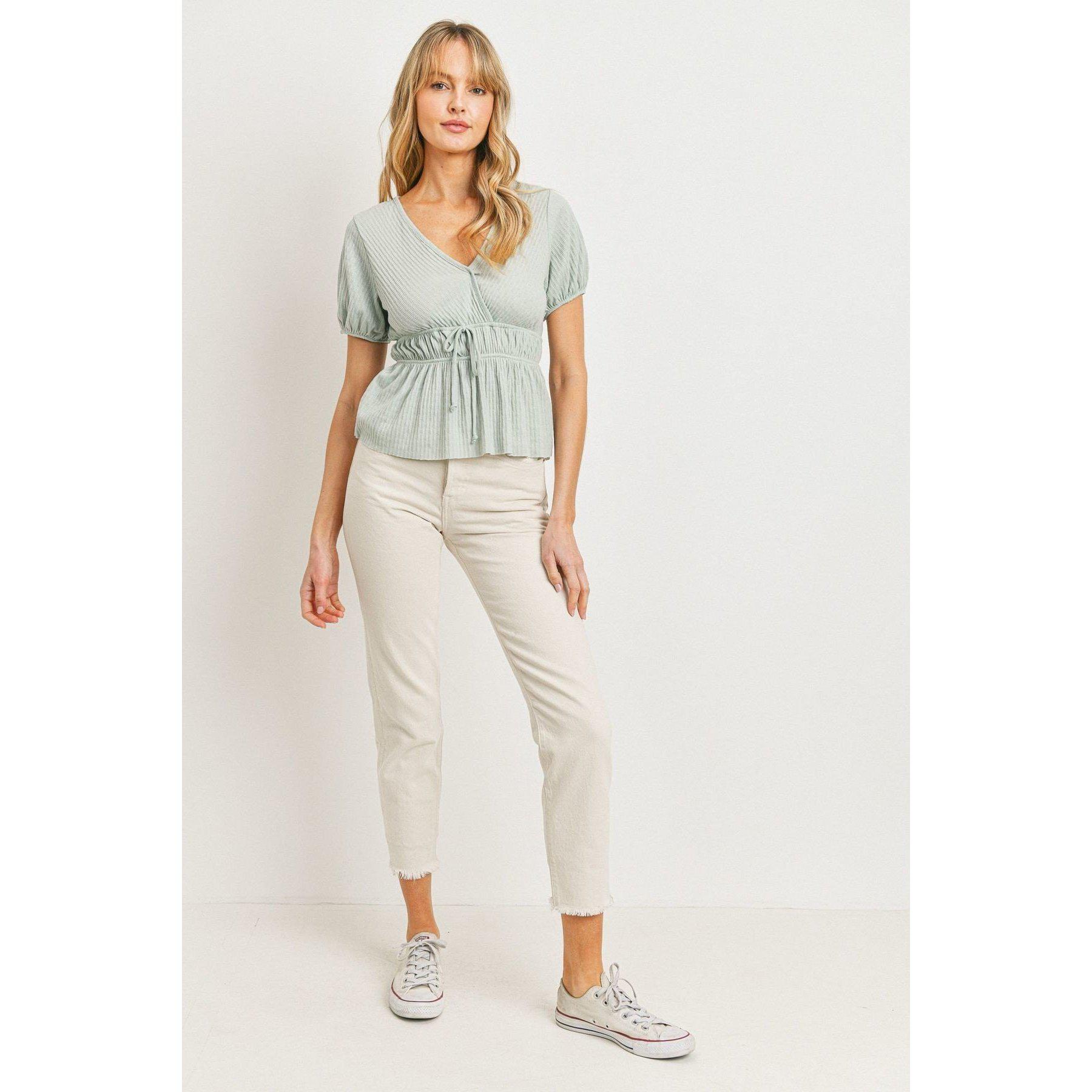 Front Tie Cut Edge Top-NXTLVLNYC