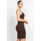 Glitter Slit Bodycon Sleeveless Dress-Dresses-NXTLVLNYC