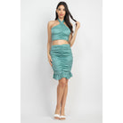 Halter Neck Crop Top & Skirts Set-NXTLVLNYC