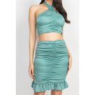 Halter Neck Crop Top & Skirts Set-NXTLVLNYC