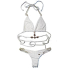 June Triangle Top & Tango Bottom - White-Sports & Entertainment - Swimming - Bikinis Set-NXTLVLNYC