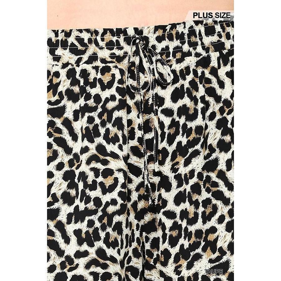 Leopard Printed Side Pocket Shorts With Waist Detail-NXTLVLNYC