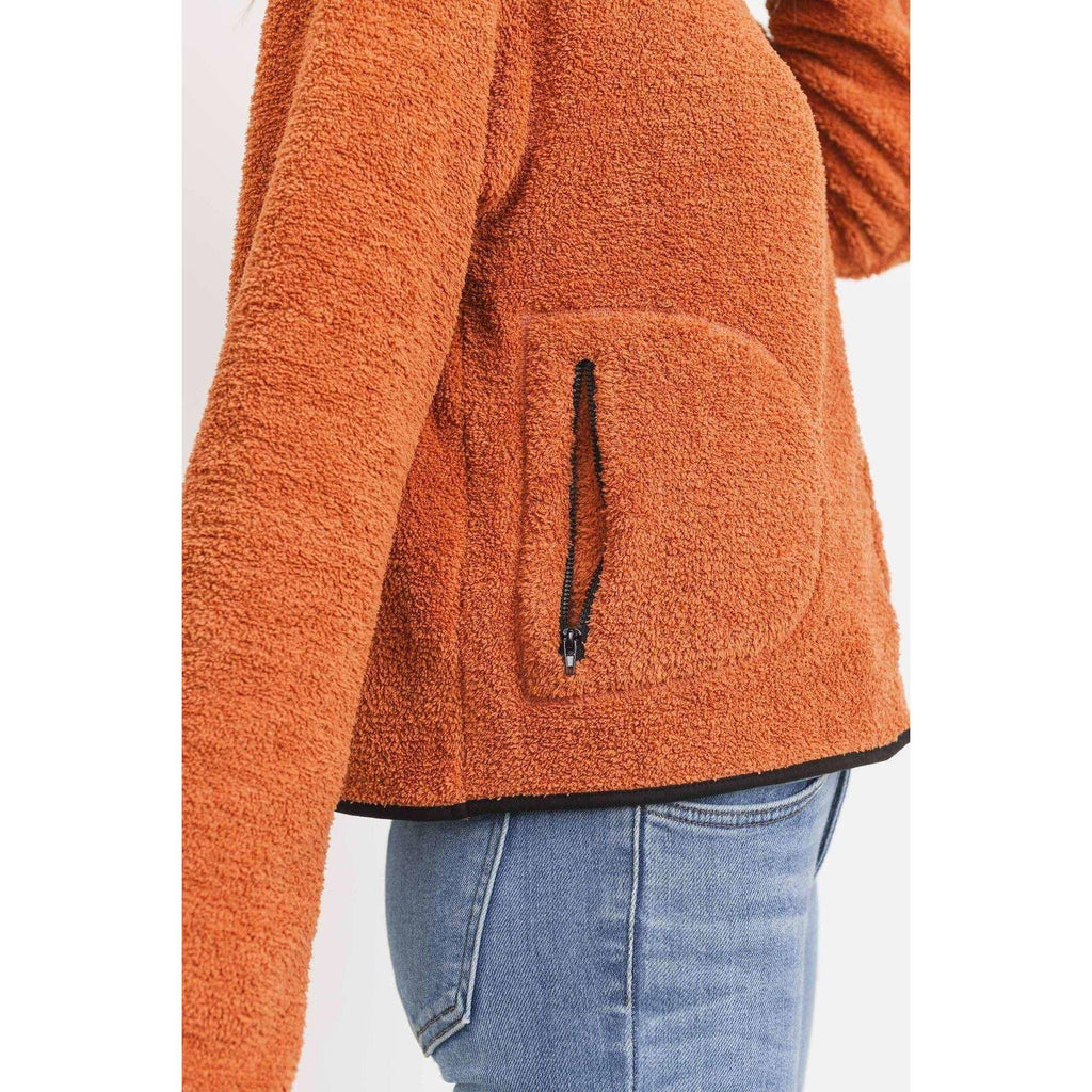 Long Sleeve Half Zipper Pullover Loopie Terry-Clothing Jackets-NXTLVLNYC