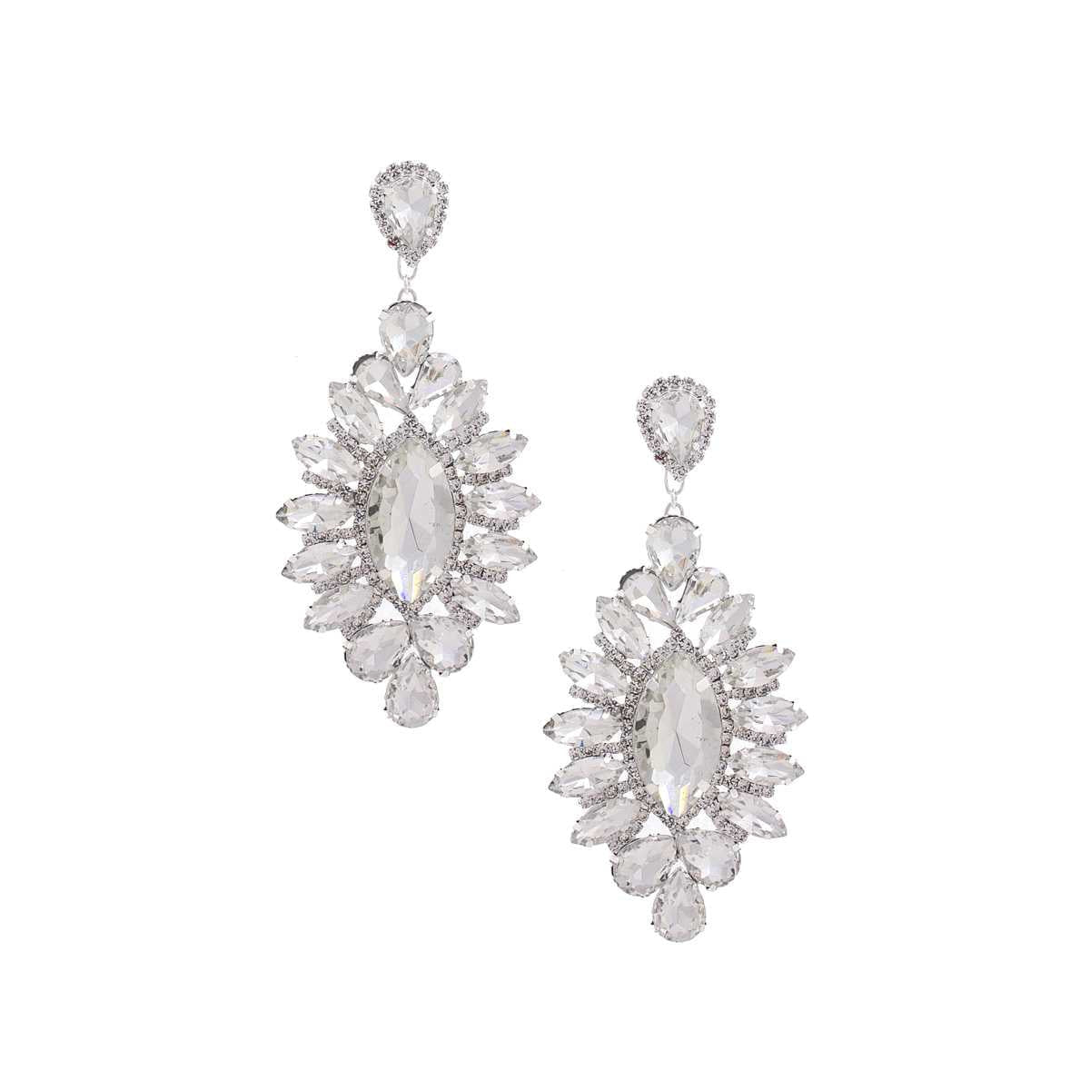 Marquise Rhinestone Dangle Earring-NXTLVLNYC