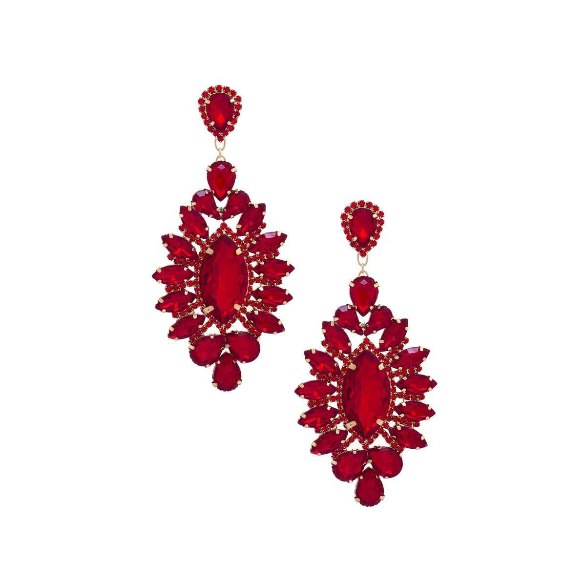 Marquise Rhinestone Dangle Earring-NXTLVLNYC