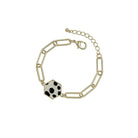 Metal Clothing Pin Chain Leopard Haircalf Bracelet-NXTLVLNYC