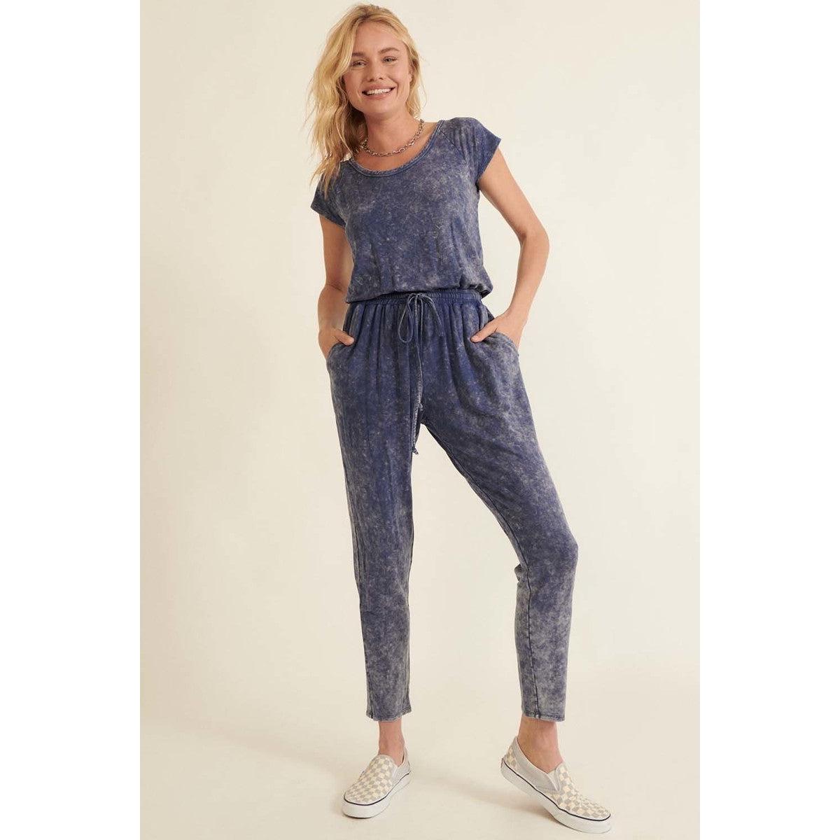 Mineral Washed Finish Knit Jumpsuit-NXTLVLNYC