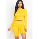 Mock Neck Top & Biker Shorts Set-NXTLVLNYC