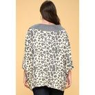 Multi Print Oversized V-neckline-NXTLVLNYC