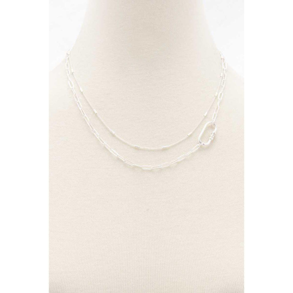 Oval Link Layered Necklace-NXTLVLNYC
