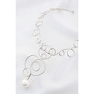 Pearl Swirl Metal Necklace-NXTLVLNYC