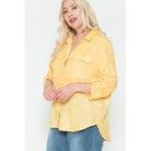 Plus Size Chest Pocket Oversized Satin Shirt-NXTLVLNYC