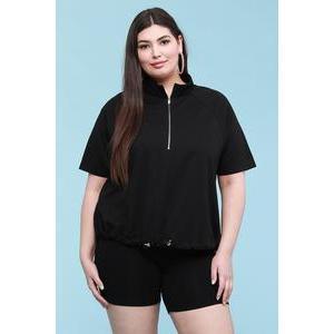 Plus Size French Terry Pullover Sweatshirt-Clothing Tops-NXTLVLNYC